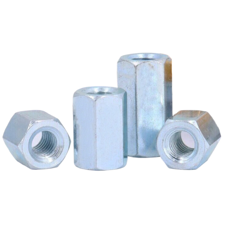 Steel Blue Zinc Plated Female to Female Spacer | Brass | Stainless Steel | Blue Zinc