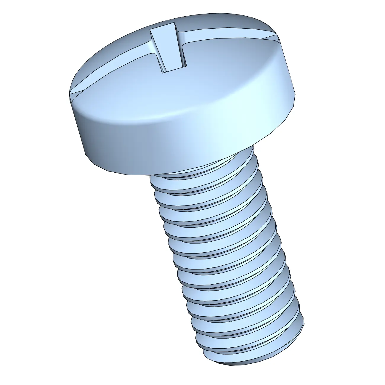 Blue Zinc Plated Steel Slotted Phillips Pan Head Screw