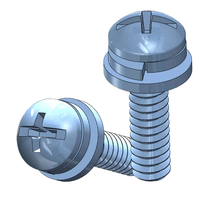 Blue Zinc Plated Steel Phillips Slot SEMS Screws | Stainless Steel | Blue Zinc | Black