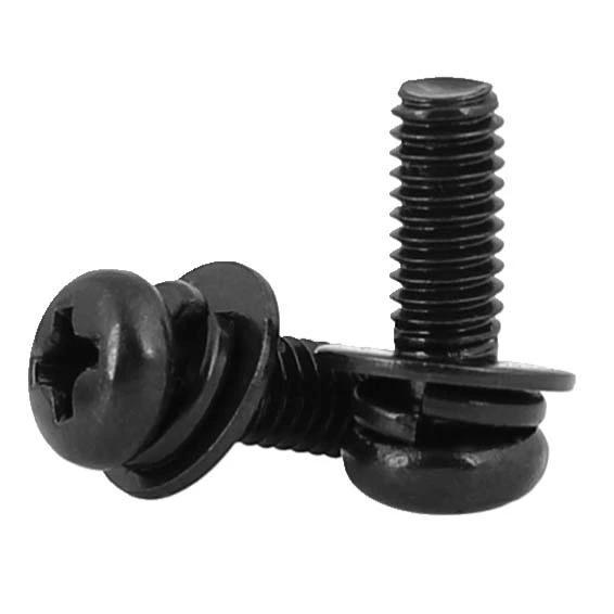 Black Steel Double Washer Screw - Superneer Fastener