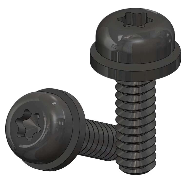 Black Steel Sems Screws Suppliers - Pan Torx with Flat Washer