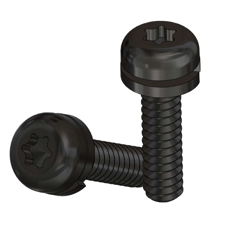 Black Steel Sems Screw Manufacturers - Pan Torx with Split Washer