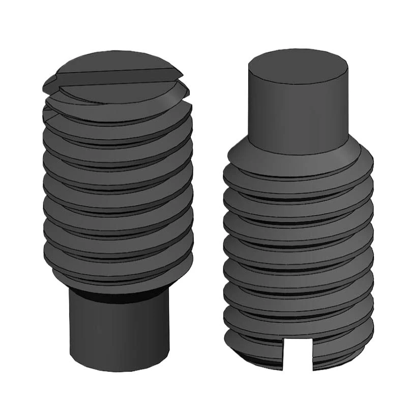 Black Steel Slotted Dog Point Set Screws | SUS304 Stainless Steel | Black | 12.9 Grade Steel