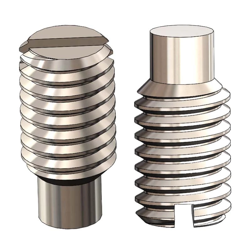 SUS304 Stainless Steel Slotted Dog Point Set Screws | SUS304 Stainless Steel | Black | 12.9 Grade Steel