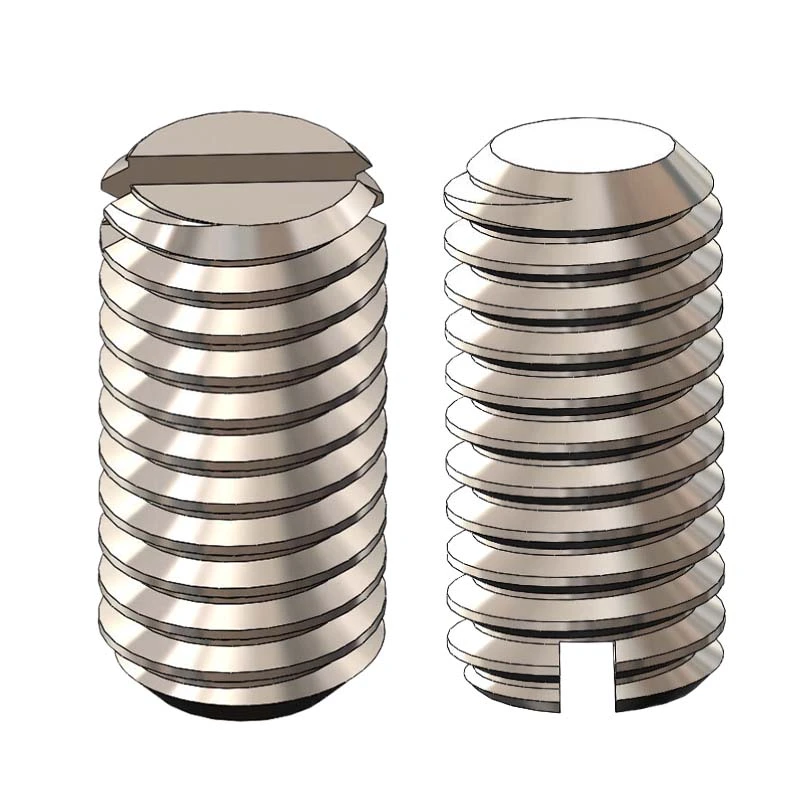 SUS304 Stainless Steel Slotted Set Screw Cup Point | SUS304 Stainless Steel | Black | 12.9 Grade Steel