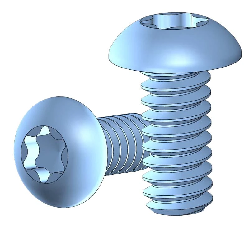 Blue Zinc Plated Steel Button Head Bolt &  Button Head Torx Screws Supply
