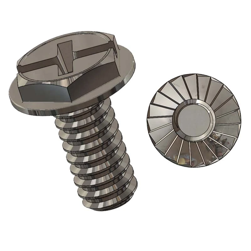 SUS304 Stainless Steel Flange Bolt Serrated | Phil Slot | Stainless | Black | Blue Zinc