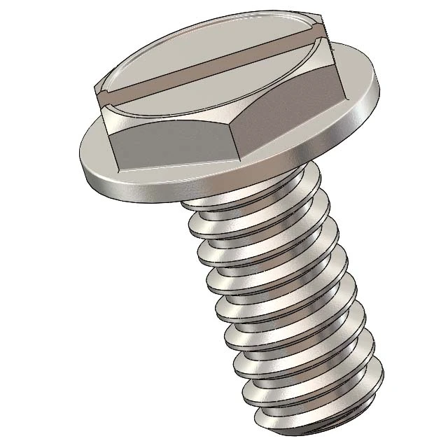 SUS304 Stainless Steel Slotted Hex Washer Head Machine Screw