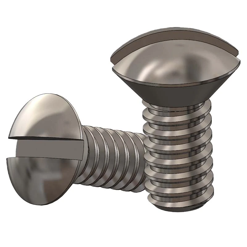 SUS304 Stainless Steel Oval Head Slotted Screws - China Supplier