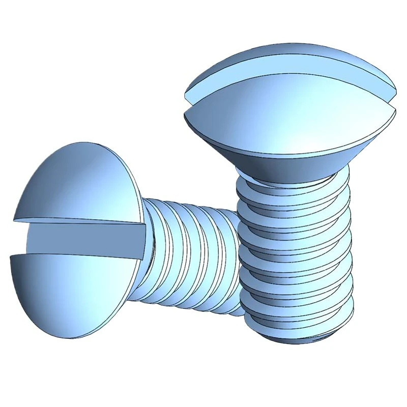 Blue Zinc Plated Steel Oval Head Slotted Screws - China Supplier