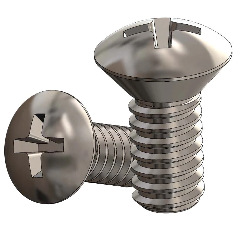 SUS304 Stainless Steel Phillips Oval Head Machine Screws